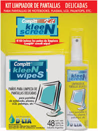 LIMPIADOR COMPITT KLEEN SCREEN KIT (611336) LIMPIEZA P/ PANTALLAS DELICADAS 120CC + 8 PAÑOS DELTA - LPK